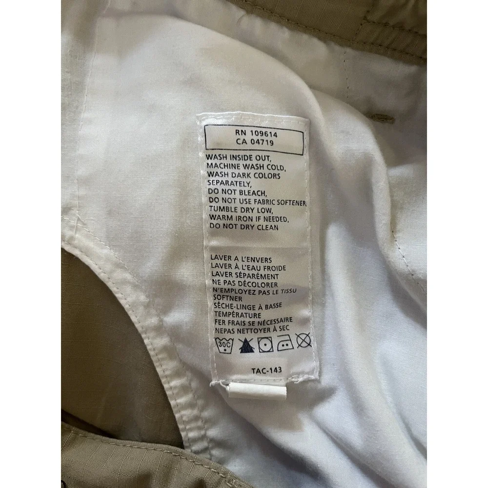5.11 Tactical Series Pants Womens Large 38x32 Tan Canvas Cargo Workwear Durable